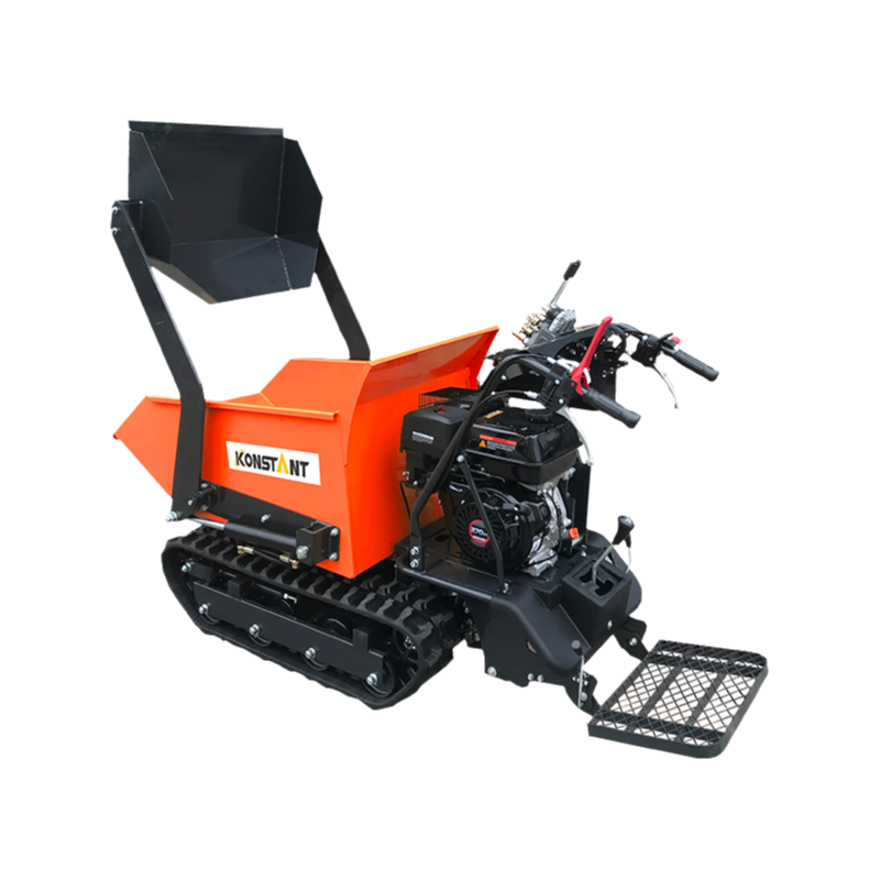 Caterpillar Drive malakas na tipping hydraulics at praktikal na pala na nakalakip na gasolina na pinapagana ng mini crawler dumper